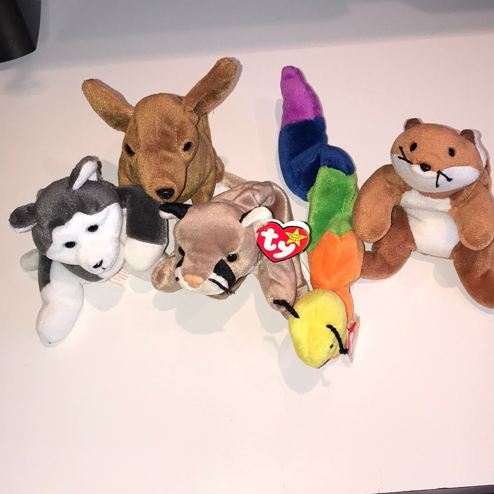 Set of 5 Ty Beanie Babies